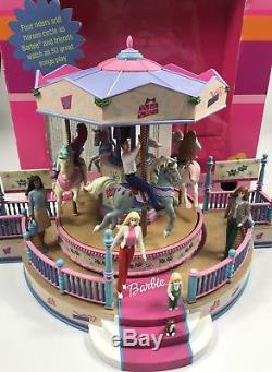 Barbie Holiday Go Round Carousel Figurine Decoration Musical Mr. Christmas