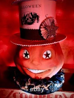 Beautiful RareFind Retired Dee Foust Bethany Lowe Halloween Pumpkin Figurine