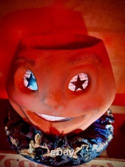 Beautiful RareFind Retired Dee Foust Bethany Lowe Halloween Pumpkin Figurine