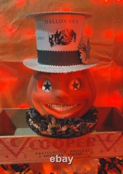 Beautiful RareFind Retired Dee Foust Bethany Lowe Halloween Pumpkin Figurine