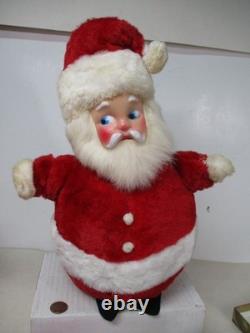 Beautiful Vintage 12 Tall Plush Revolving Musical Santa Claus