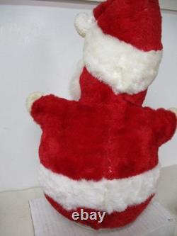 Beautiful Vintage 12 Tall Plush Revolving Musical Santa Claus
