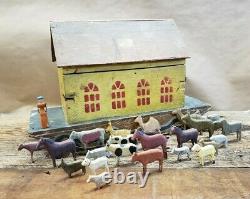 Beautiful Vintage Antique 1890's German Noah's Ark with Animals