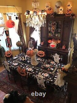 Bethany Lowe Balsam Hill 27 Ghost with Pumpkin LARGE Fiber Optic Halloween Decor