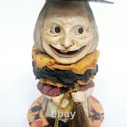 Bethany Lowe Bruce Elsass Halloween Witch Candy Container Primitive Folk Art