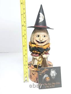 Bethany Lowe Bruce Elsass Halloween Witch Candy Container Primitive Folk Art