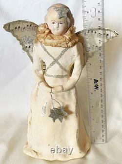 Bethany Lowe Designs Dee Foust Paper Mache Christmas Music Angel 9.5