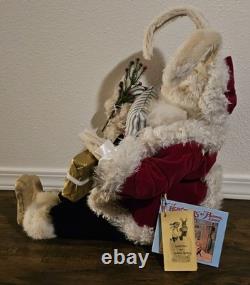 Bethany Lowe English Hares And Gardening Rabbits Velvet Christmas Bunny LE 50