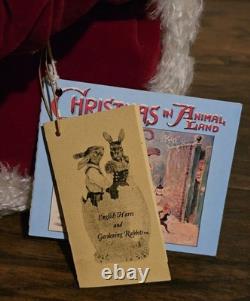 Bethany Lowe English Hares And Gardening Rabbits Velvet Christmas Bunny LE 50