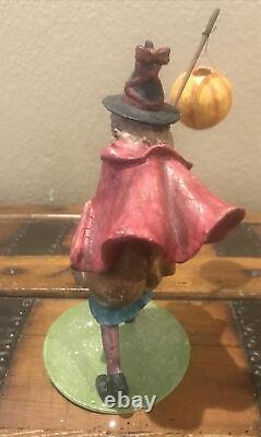 Bethany Lowe Halloween Dancing Witch withJOL Parade Stick-Rare-Retired 2005