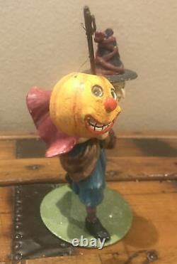 Bethany Lowe Halloween Dancing Witch withJOL Parade Stick-Rare-Retired 2005