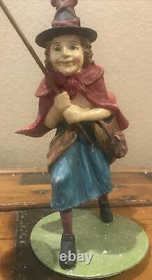 Bethany Lowe Halloween Dancing Witch withJOL Parade Stick-Rare-Retired 2005