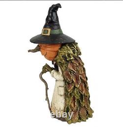 Bethany Lowe Halloween Into The Woods Witch Large 16 Resin Pumpkin Face Witch