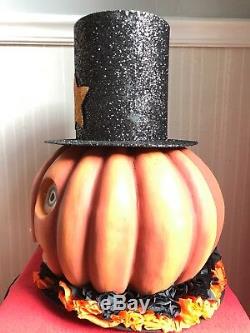 Bethany Lowe Halloween Mr. Pumpkin LanternRetired -Light Cord Included