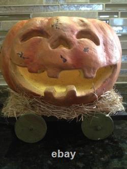 Bethany Lowe Halloween Mummy Carriage-Two Piece Set-Retired Bethany Lowe Halloween Mummy Carriage-Two Piece Set-Retired
