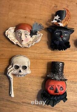 Bethany Lowe Halloween Pins! Set/4 Various Artists Including Mary Engelbreit