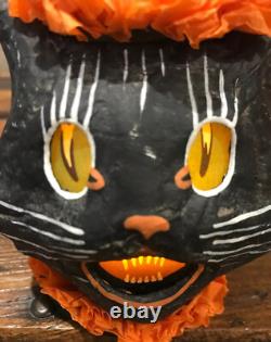 Bethany Lowe Halloween Set of 3 Black Cat Mini Buckets-Votive Included