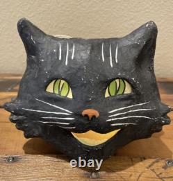 Bethany Lowe Halloween Set of 3 Black Cat Mini Buckets-Votive Included