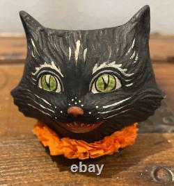 Bethany Lowe Halloween Set of 3 Black Cat Mini Buckets-Votive Included