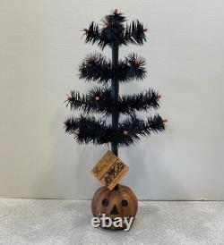Bethany Lowe Halloween Tree Jack-O-Lantern Base Black Halloween Eyelash Tree 16