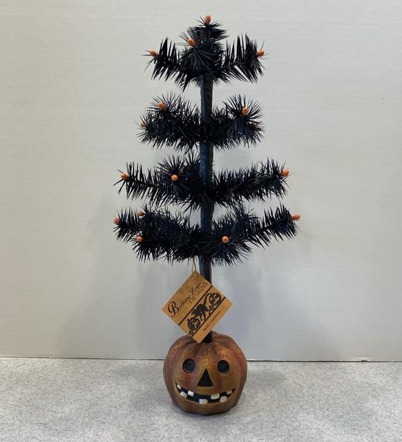 Bethany Lowe Halloween Tree Jack-o-lantern Base Black Halloween Eyelash Tree 16