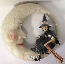 Bethany Lowe Halloween Witch On Moon TG9807 Retired