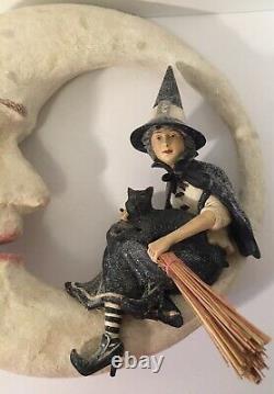 Bethany Lowe Halloween Witch On Moon TG9807 Retired