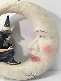 Bethany Lowe Halloween Witch On Moon TG9807 Retired