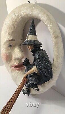 Bethany Lowe Halloween Witch On Moon TG9807 Retired