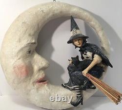 Bethany Lowe Halloween Witch On Moon TG9807 Retired