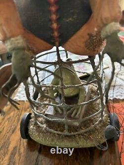 Bethany Lowe Hocus Pocus Witch with Frog in Cage (Read Description)