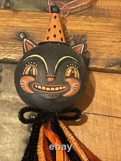Bethany Lowe Johanna Parker Halloween Eavesdrop Tassel Ornaments-Set o 3 Retired
