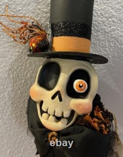 Bethany Lowe Leeann Kress Halloween Skeleton Wand Rattle-Retired