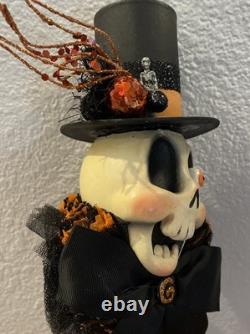 Bethany Lowe Leeann Kress Halloween Skeleton Wand Rattle-Retired