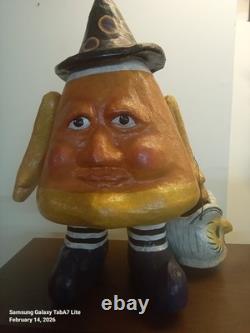 Bethany Lowe Paper Mache Halloween Candy Corn Charlie 22 Tall