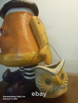 Bethany Lowe Paper Mache Halloween Candy Corn Charlie 22 Tall