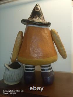 Bethany Lowe Paper Mache Halloween Candy Corn Charlie 22 Tall
