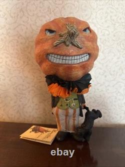 Bethany Lowe Paper Mache Twisted Jack With Cat Halloween New With Tag 9 Tall
