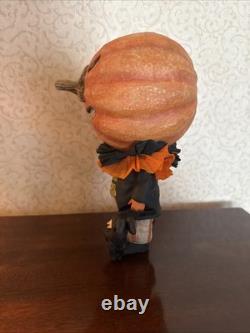 Bethany Lowe Paper Mache Twisted Jack With Cat Halloween New With Tag 9 Tall