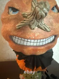 Bethany Lowe Paper Mache Twisted Jack With Cat Halloween New With Tag 9 Tall