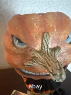 Bethany Lowe Paper Mache Twisted Jack With Cat Halloween New With Tag 9 Tall