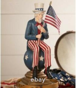 Bethany Lowe Patriotic Fourth of July Uncle Sam on Pedistal td9005