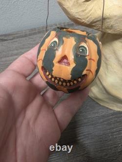 Bethany Lowe Retired Virginia Betourne paper mache Halloween jack o lantern 15