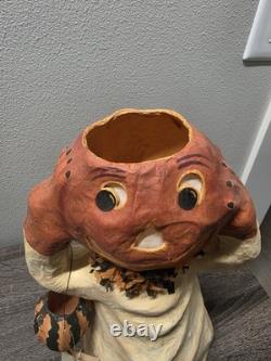 Bethany Lowe Retired Virginia Betourne paper mache Halloween jack o lantern 15