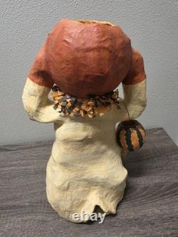 Bethany Lowe Retired Virginia Betourne paper mache Halloween jack o lantern 15