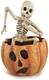 Bethany Lowe Skeleton In Jack-o'-lantern Paper Mache Halloween Decor Td0060