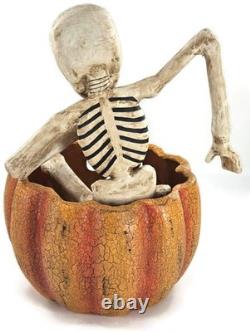 Bethany Lowe Skeleton in Jack-O'-Lantern Paper Mache Halloween Decor TD0060 Bethany Lowe Skeleton in Jack-O'-Lantern Paper Mache Halloween Decor TD0060