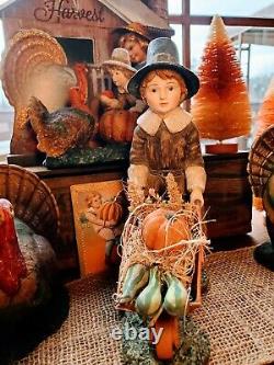 Bethany Lowe? Thanksgiving Pilgrim? Figurines? Rare? Collectables? Retired? Decor