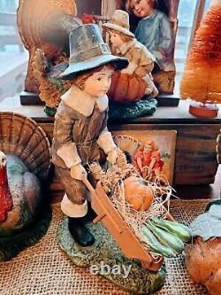 Bethany Lowe? Thanksgiving Pilgrim? Figurines? Rare? Collectables? Retired? Decor