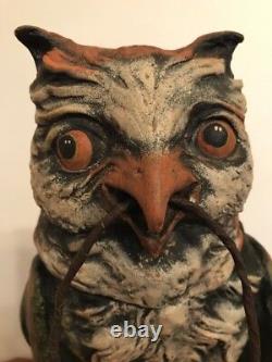 Bethany Lowe Vergie Lightfoot Halloween Owl Container withJack O'Lantern-Retired